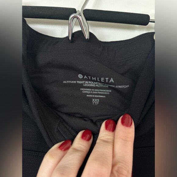 Athleta Altitude Tight in Polartec Power Stretch Size XXS Black - Picture 10 of 10